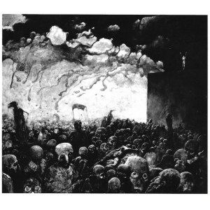 Zdjęcie czarno-białe pracy Bez tytułu z 1969 roku. Fotografia form. 12,1x13,9 cm.