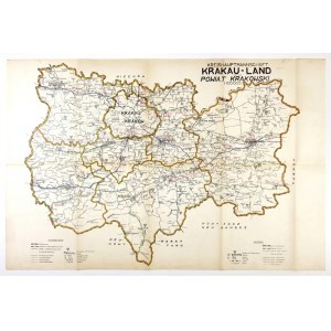 [MAŁOPOLSKA]. Kreishauptmannschaft Krakau-Land. Powiat krakowski. Mapa barwna na ark. 63,1x95,4 cm....