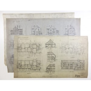 [KATOWICE - Giszowiec]. Kolonie Gieschewald. [Zbiór 10 litografowanych planów architektonicznych osiedla Giszowiec, posz...
