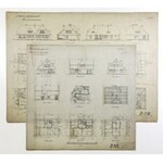[KATOWICE - Giszowiec]. Kolonie Gieschewald. [Zbiór 10 litografowanych planów architektonicznych osiedla Giszowiec, posz...