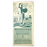 [WARSZAWA]. Warschau. Stadtplan und Wegweiser. Plan barwny form. 45x50,5 cm. 1938.