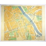 [WARSZAWA]. Warschau. Stadtplan und Wegweiser. Plan barwny form. 45x50,5 cm. 1938.
