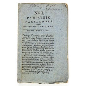 PAMIĘTNIK Warszawski czyli dziennik nauk i umieiętności. [R. 3], VII 1817.