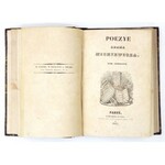 MICKIEWICZ Adam - Poezye Adama Mickiewicza. T. 1-4. Paryż 1828-1832. U przedsiębierców Barbezat i Delarue (t. 1-2)...