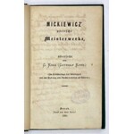 MICKIEWICZ Adam - Mickiewicz&#39; poetische Meisterwerke, übersetzt von G. Kohn (Gotthilf Kohn)....