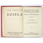 TOŁSTOJ Lew - Dzieła. Pod red. Juljana Tuwima. [Wol. 1-11]. Kraków [1929-1930]. Wyd. Gutenberga. 16d. opr. oryg....