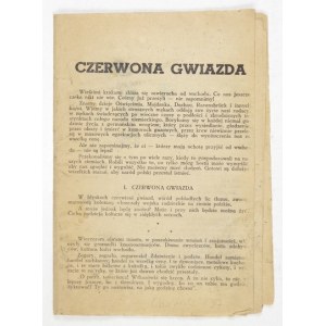 CZERWONA gwiazda. Konspiracyjny druk antysowiecki z 1944 r.