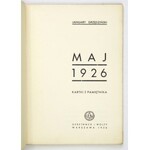 GRZĘDZIŃSKI January - Maj 1926. Kartki z pamiętnika. Warszawa 1936. Gebethner i Wolff. 8, s. 117, [2]....