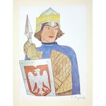 STRYJEŃSKA Zofia - Piastowie. Warszawa 1929. J. Mortkowicz. folio, s. [7], tabl. 22. wsp. teka ppł., okł....