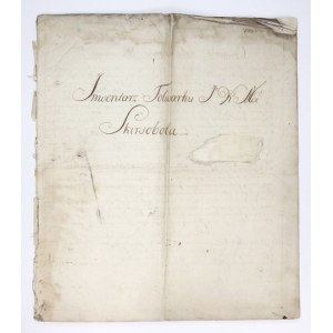 [LITHUANIA]. Inventory of the royal estate of Skirsobole in Lithuania drawn up in the town of Olita on July 1, 1792.