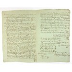 [TESTAMENT]. Handschriftliches Testament von Jan Zeleski (Żeleski?) aus Chyrow,...