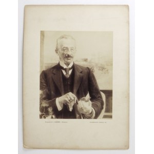 [MALCZEWSKI Jacek - reprodukcja fotograficzna obrazu Portret Józefa Sarego]. [nie przed 1913]. Fotografia form....