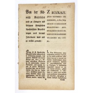 Pardon generalny dla dezerterów z armii austriackiej. 1803