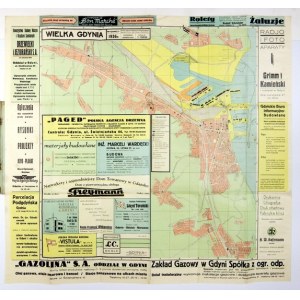 [GDYNIA]. Wielka Gdynia. Plan barwny na ark. 68,8x74,4 cm.