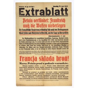 EXTRABLATT. 17 VI 1940. Kapitulacja Francji.