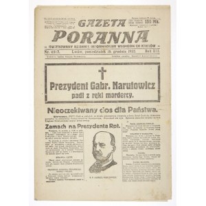 GAZETA Poranna. R. 13, nr 6567: 18 XII 1922.