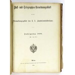 OKÓLNIKI c. k. Dyrekcyi poczt i telegrafów dla Galicyi za rok 1898. Lemberg [= Lwów]. 1898....