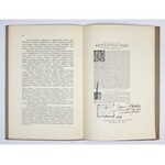 FRITZ Józef - Księgi lekarskie w lwowskich zbiorach XVI/XVII wieku. Lwów 1928. Nakł. Druk. Pol.. 8, s. [2], 31, [2]...