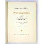 MICKIEWICZ A. - Pan Tadeusz. Ilustr. M. E. Andriolli. 1959.