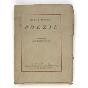 WILDE O. - Poezje. Z podpisem Jana Kasprowicza - tłumacza. 1924.