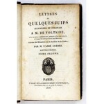 GUÉNÉE Antoine - Lettres de quelques juifs allemands et polonais a M. de Voltaire, avec un petit commentaire,...