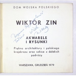 Katalog wystawy prac W. Zina z dedykacją artysty.