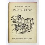 MICKIEWICZ A. - Pan Tadeusz po niemiecku, z ilustracjami A. Uniechowskiego. 1963