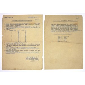 [LUBEKA, polskie obozy wysiedleńcze]. Dwa maszynopisowe dokumenty z obozu wysiedleńczego w Lubece z 1946.
