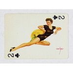 [KARTY do gry 2]. Kompletna talia 53 Vargas Girls. Plastic coated playing cards z wczesnych lat 60....