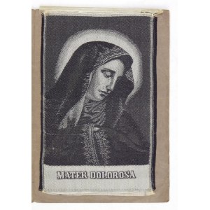 [MATER Dolorosa]. Żakardowa tkanina artystyczna z wizerunkiem Matki Boskiej Boleściwej z połowy lat 20....