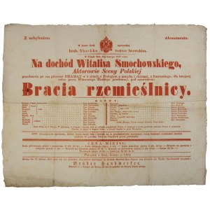 1847. Lwowski Teatr Skarbka. Afisz