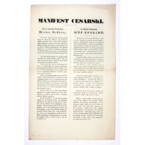 1848. Manifest w sprawie zamieszek w Wiedniu