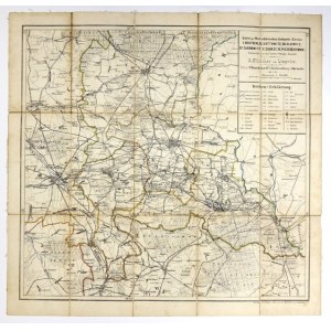 [ŚLĄSK]. Karte der Oberschlesischen Industrie-Kreise. I. Beuthen, II. Kattowitz, III. Gleiwitz, IV. Tarnowitz,...