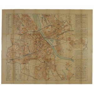 [WARSZAWA]. Plan Warszawy 1934-35 r. Plan barwny form. 44,5x54,2 cm.