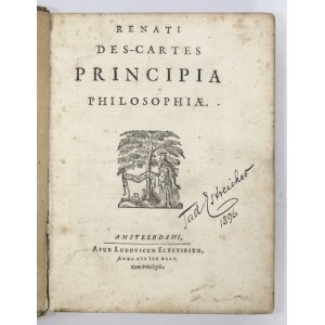 KARTEZJUSZ - cztery prace filozoficzne, Zasady filozofii (1644) w pierwszym wydaniu