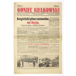 Goniec Krakowski z zarządzeniem o utworzeniu getta w Krakowie. 7 III 1941.