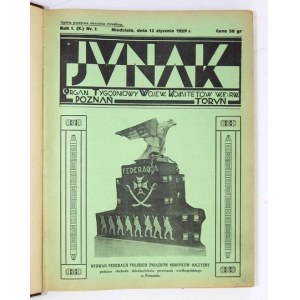 JUNAK. Organ tygodniowy Wojew. Komitetów W.F. i P.W. [Wychowania Fizycznego i Przysposobienia Wojskowego]. Poznań....