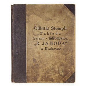 [JAHODA Robert, wzornik]. Odbitki stempli Zakładu Galant.-Introligator. R. Jahoda w Krakowie....