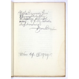 LENART B. – Piękna książka. 1928. Z dedykacją autora.
