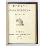 Debiutanckie, wileńskie tomy poezji Adama Mickiewicza z 1822 i 1823 r.