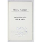 MIŁOSZ C. – Księga psalmów. 1981. Z podpisem tłumacza.