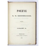 BERWIŃSKI R[yszard] W[incenty] - Poezye. Cz. 1. Poznań 1844. Nakł. autora. 16d, s. 102, [1] [oraz] tenże – Poezye....