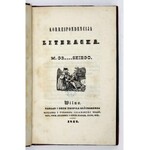 [GRABOWSKI Michał] - Korrespondencija literacka M. Gr....skiego [krypt.]. Cz. 1. Wilno 1842. Nakł. T. Glücksberga....