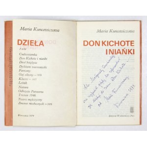 KUNCEWICZOWA M. – Don Kichote i niańki. 1979. Z dedykacją autorki.