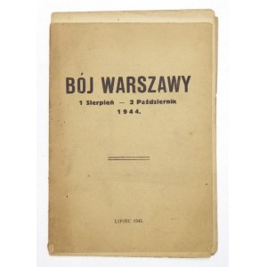 R. Goldman - Bój Warszawy. 1945. Wydanie konspiracyjne.