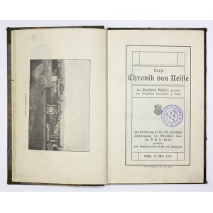 RUFFERT Bernhard - Kurze Chronik von Neisse. Zur Erinnerung an die XII. ordentliche Jahrestagung der Oberschles. Zone de...
