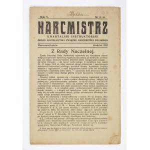 HARCMISTRZ. R. 5, nr 3-4: XII 1922.