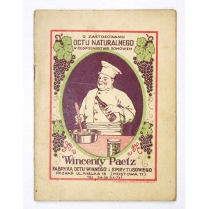 PECOWIN. Najlepszy ocet do potraw i marynatów. Poznań [193–]. Wincenty Paetz. 16d, s. 28, [3], tabl. 1....