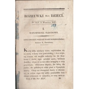 ROZRYWKI DLA DZIECI, NR. XLV-XLVII, I WRZEŚNIA 1827