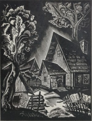 Stanisław OSTOJA-CHROSTOWSKI (1897-1947), Podwórze, 1932
